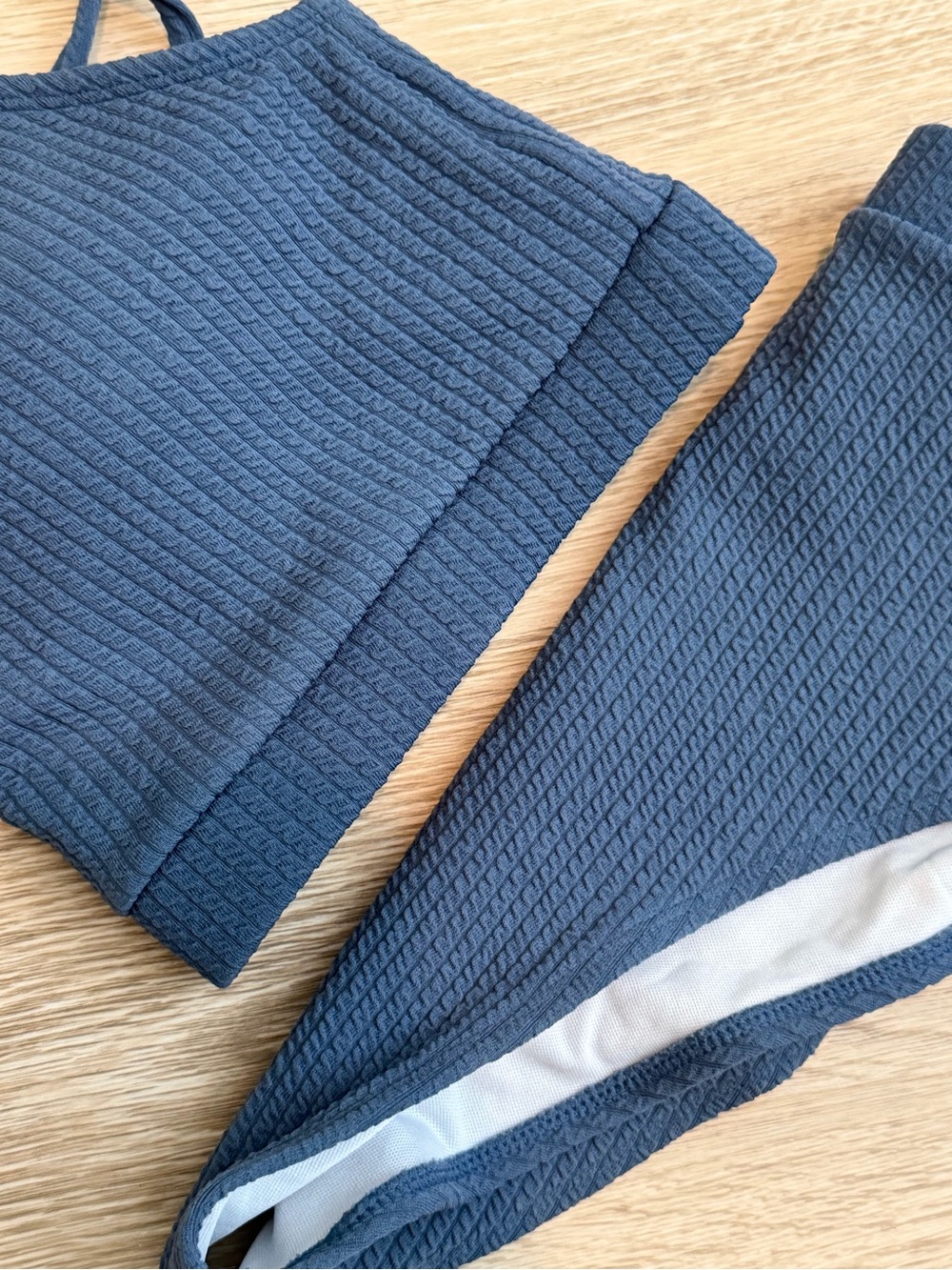 Blue Ribbed Bikini - Picture 3 of 3